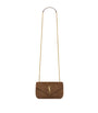 Saint Laurent Brown Mini Loulou Shoulder Bag