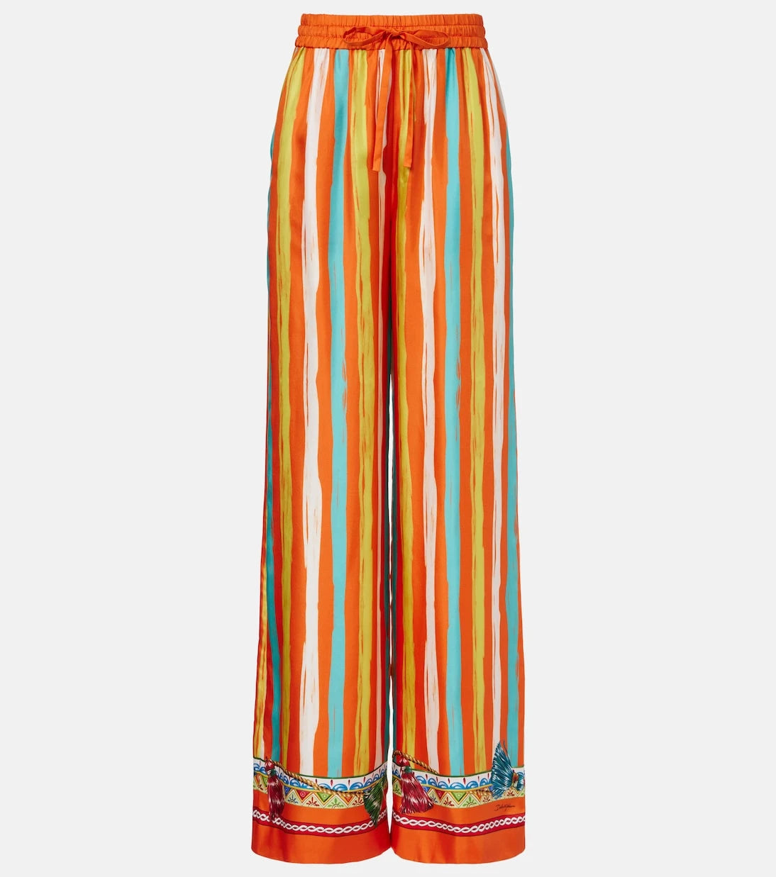 Dolce&Gabbana - Striped silk palazzo pants