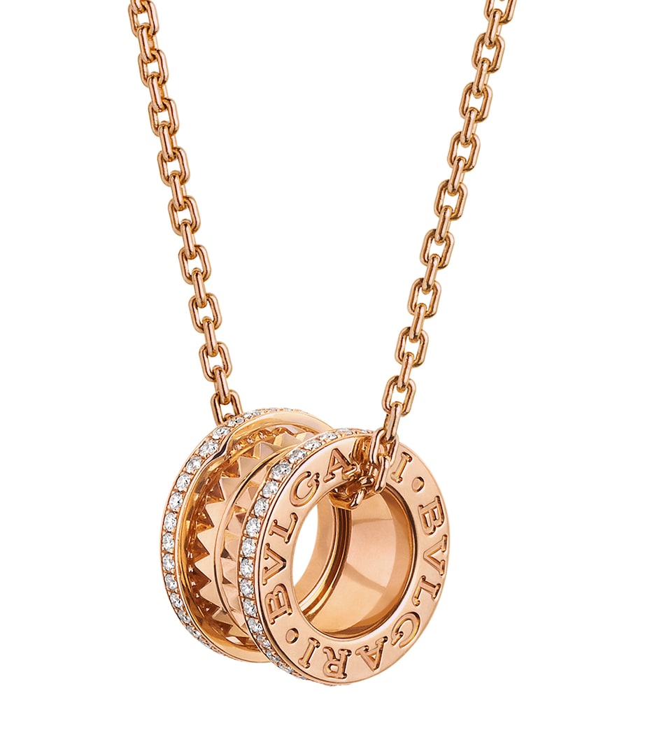 Rose Gold and Diamond B.zero1 Rock Pendant Necklace