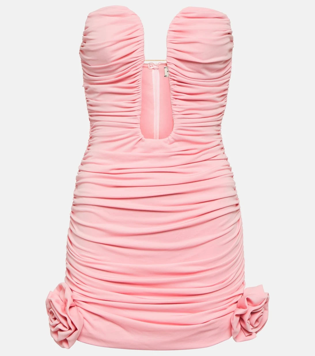 Magda Butrym - Floral-appliqué ruched minidress