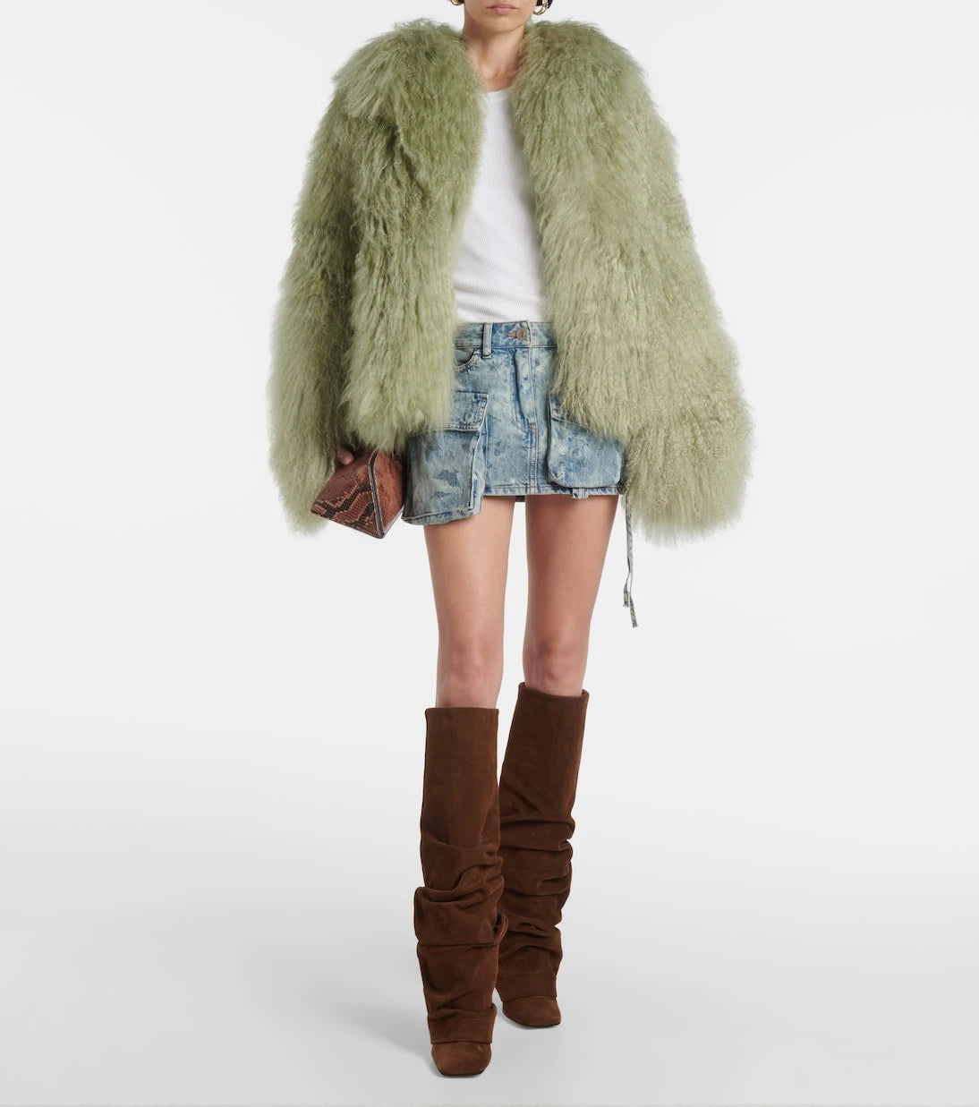 The Attico - Rea suede knee-high boots