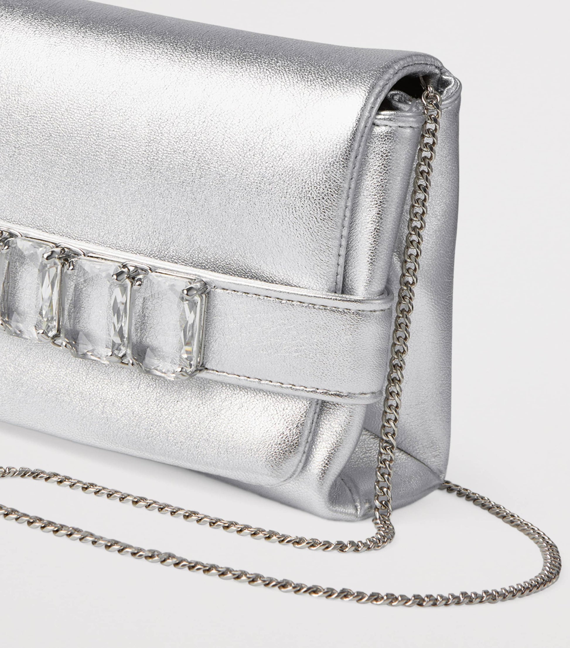 Silver Kya Clutch Bag