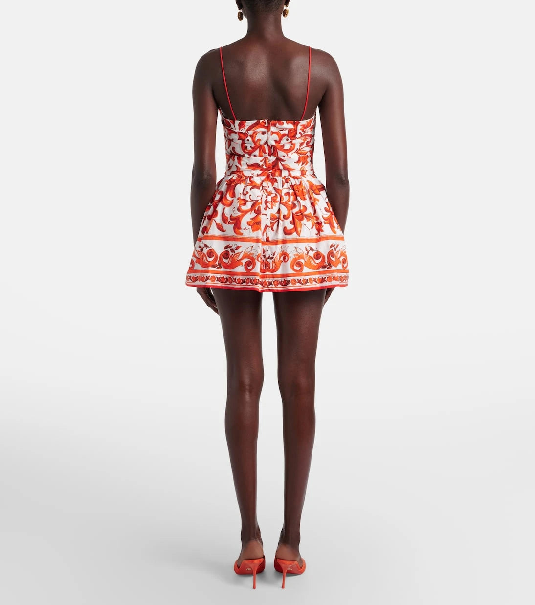 Dolce&Gabbana - Majolica printed cotton poplin minidress