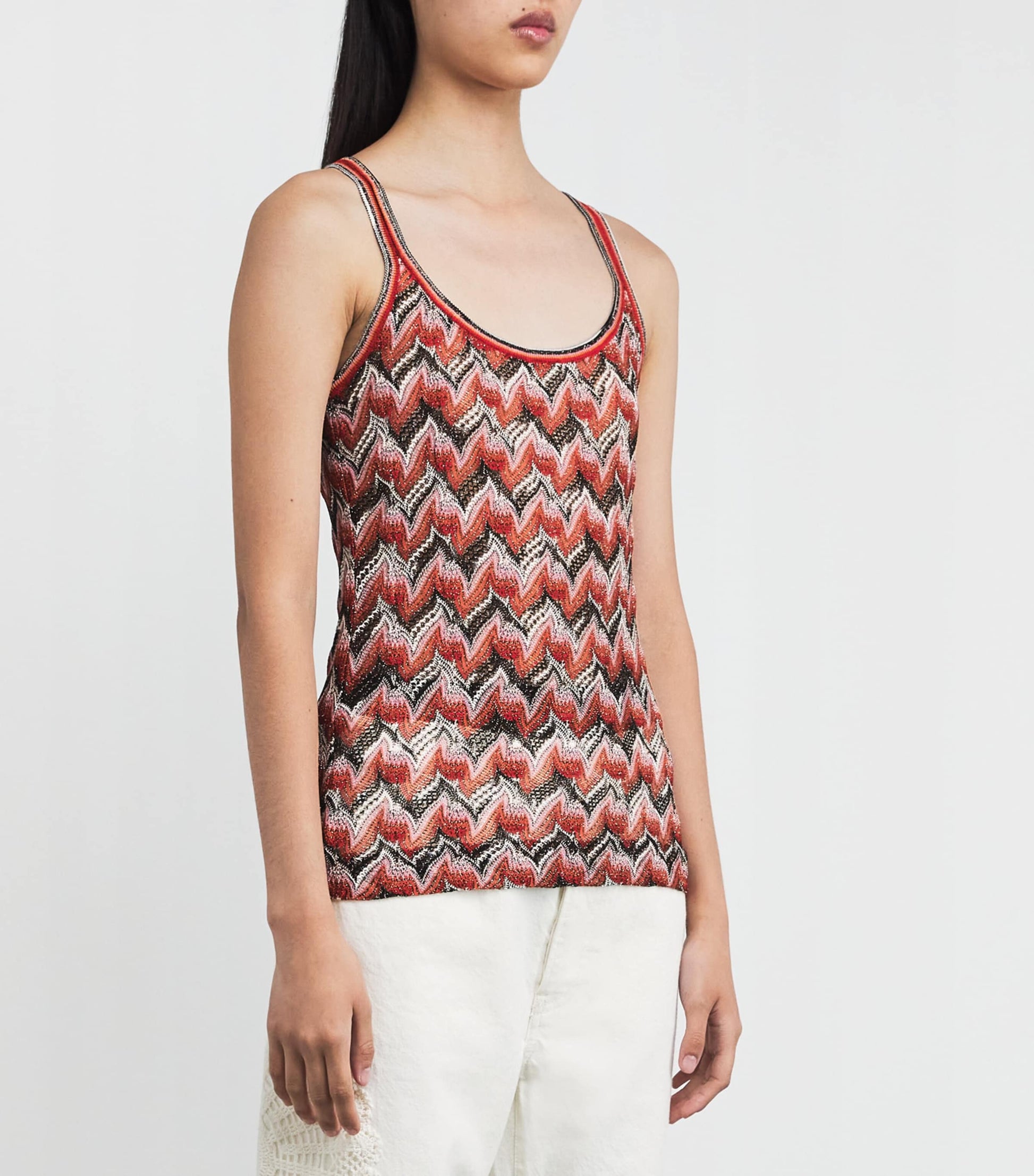 Missoni Red Swirl Zigzag Tank Top