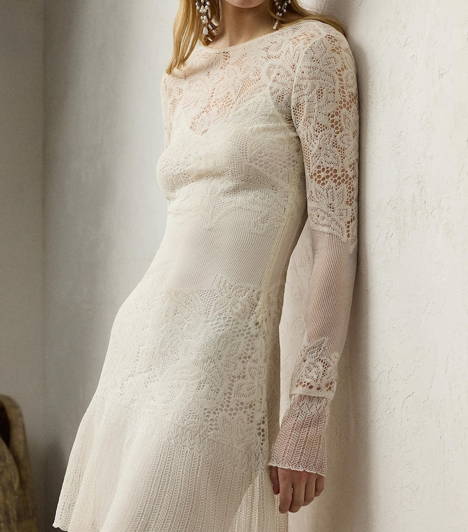 Ralph Lauren Collection White Mulberry Silk Mini Dress