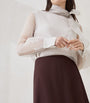 Virgin Wool-Blend Twill Flute Skirt Skirt