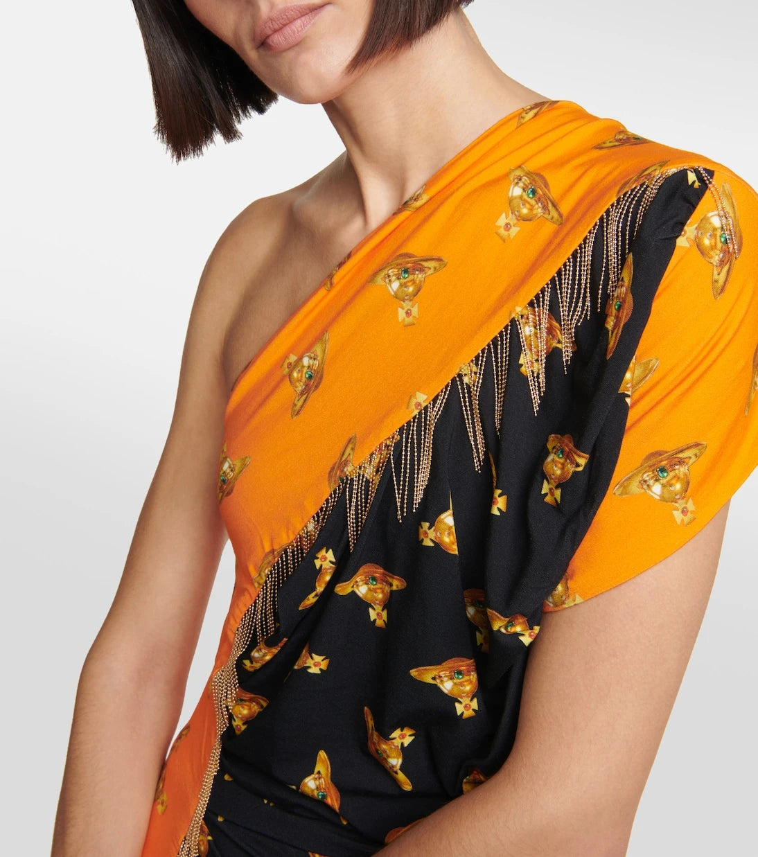 Vivienne Westwood - Printed one-shoulder midi dress