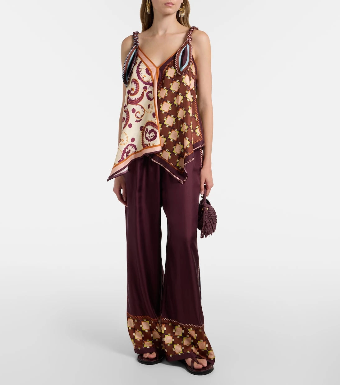 Alémais - Macrame Small top-handle bag