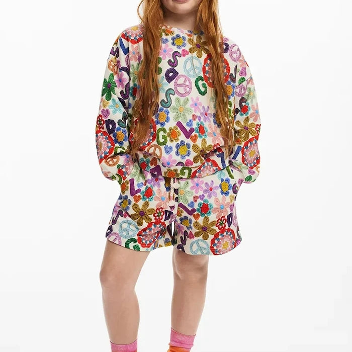 Desigual Çocuk Pamuklu Sweatshirt