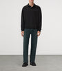 Black Cotton Xander Polo Sweatshirt