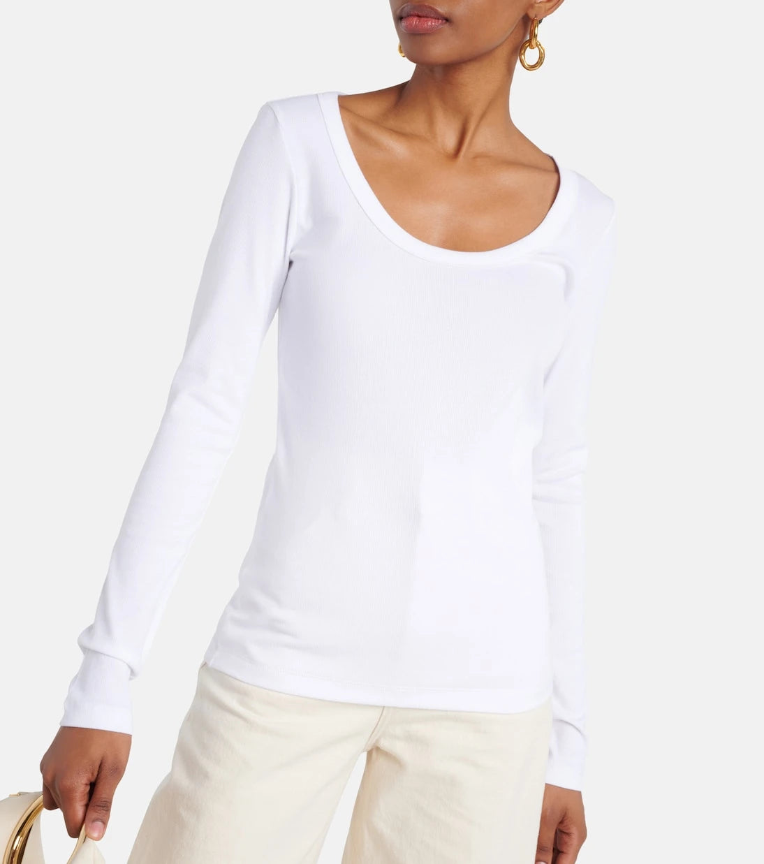 Toteme - Ribbed-knit cotton jersey top