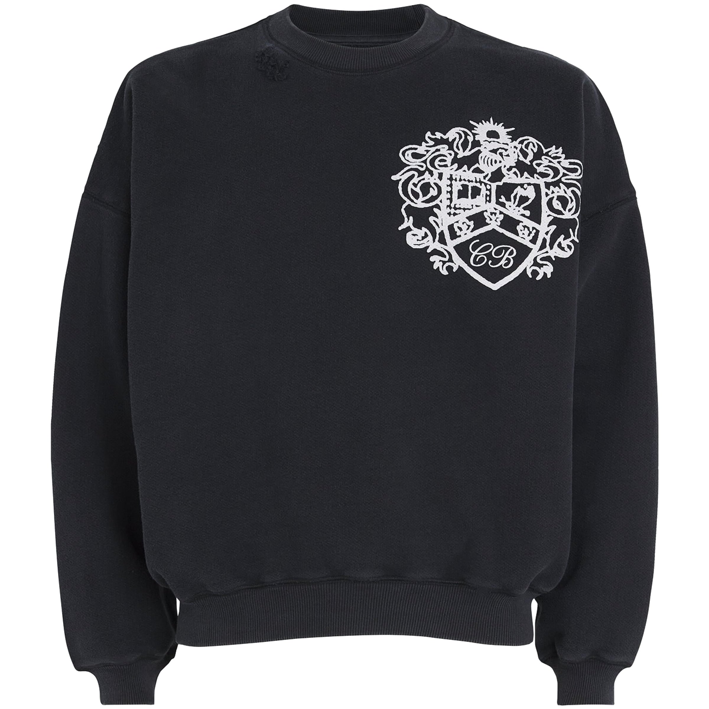 Black Collegiate Crest Sweatshirt