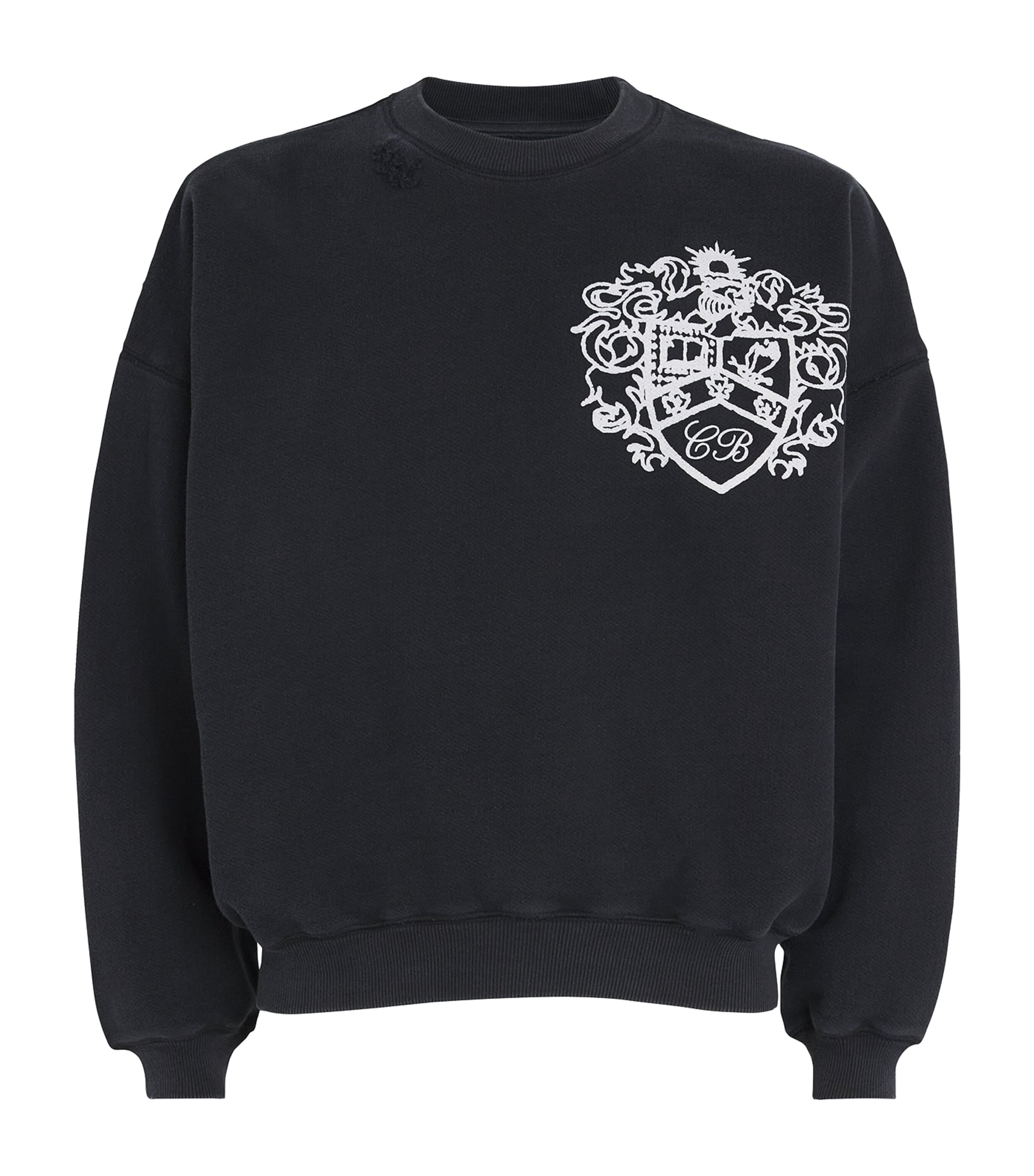 Black Collegiate Crest Sweatshirt