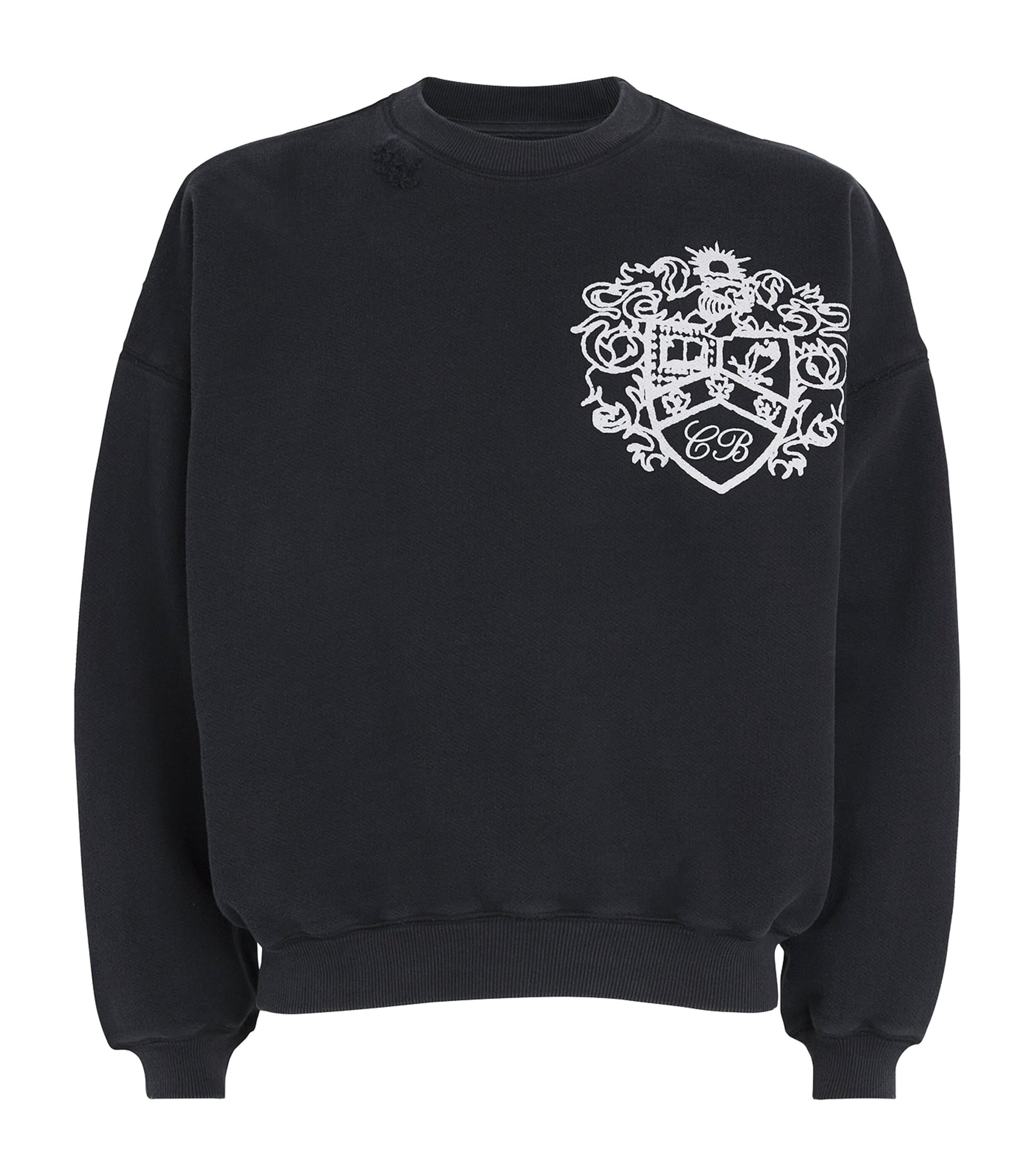 Black Collegiate Crest Sweatshirt