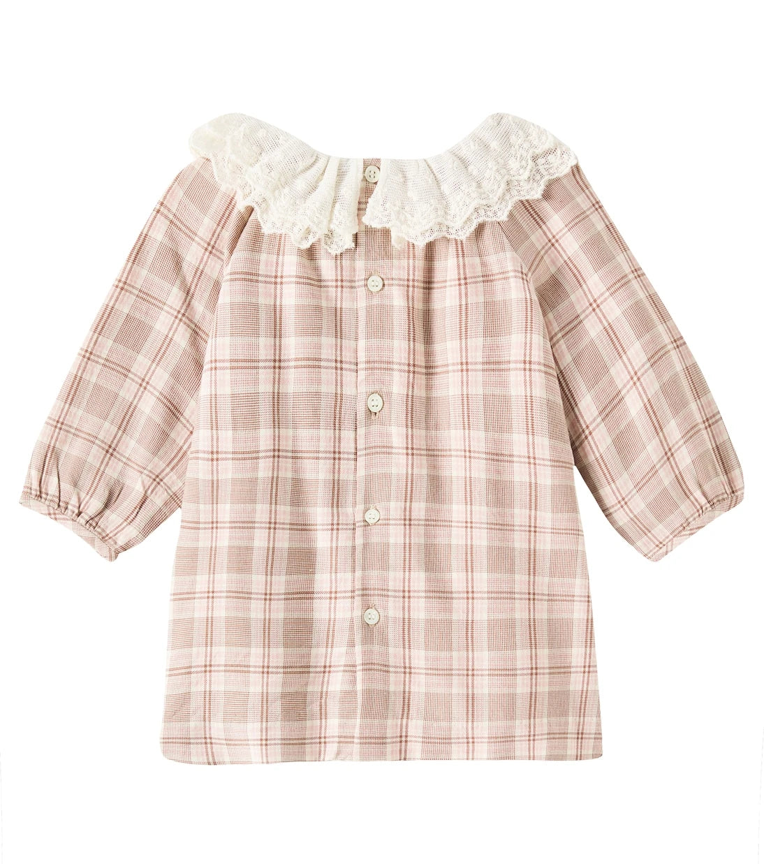 Bonpoint - Baby Flavili lace-trimmed checked dress