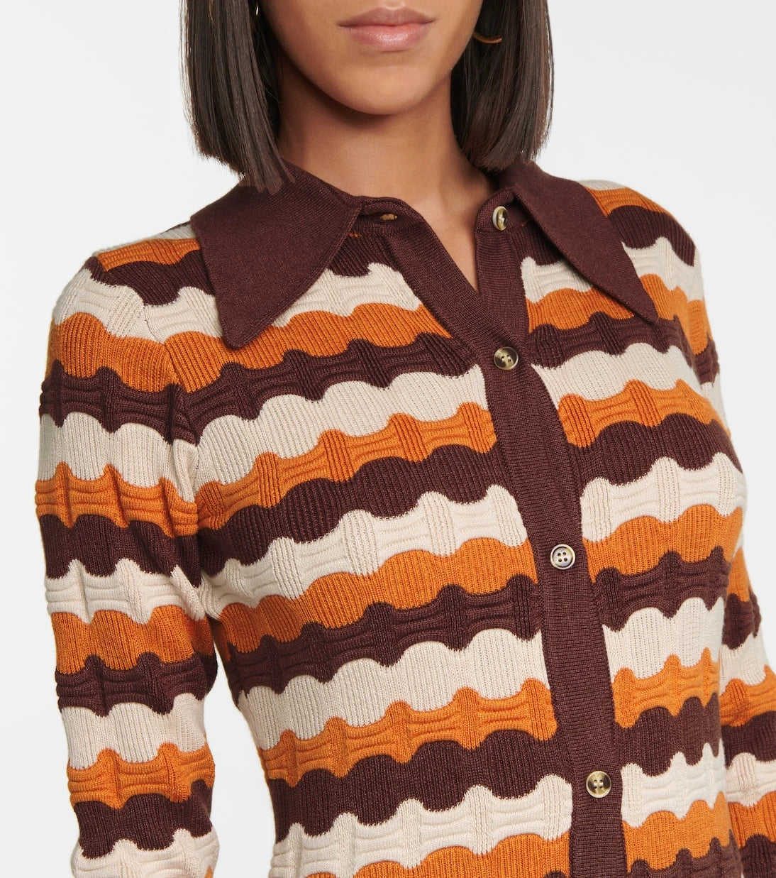 Dodo Bar Or - Striped jacquard midi dress