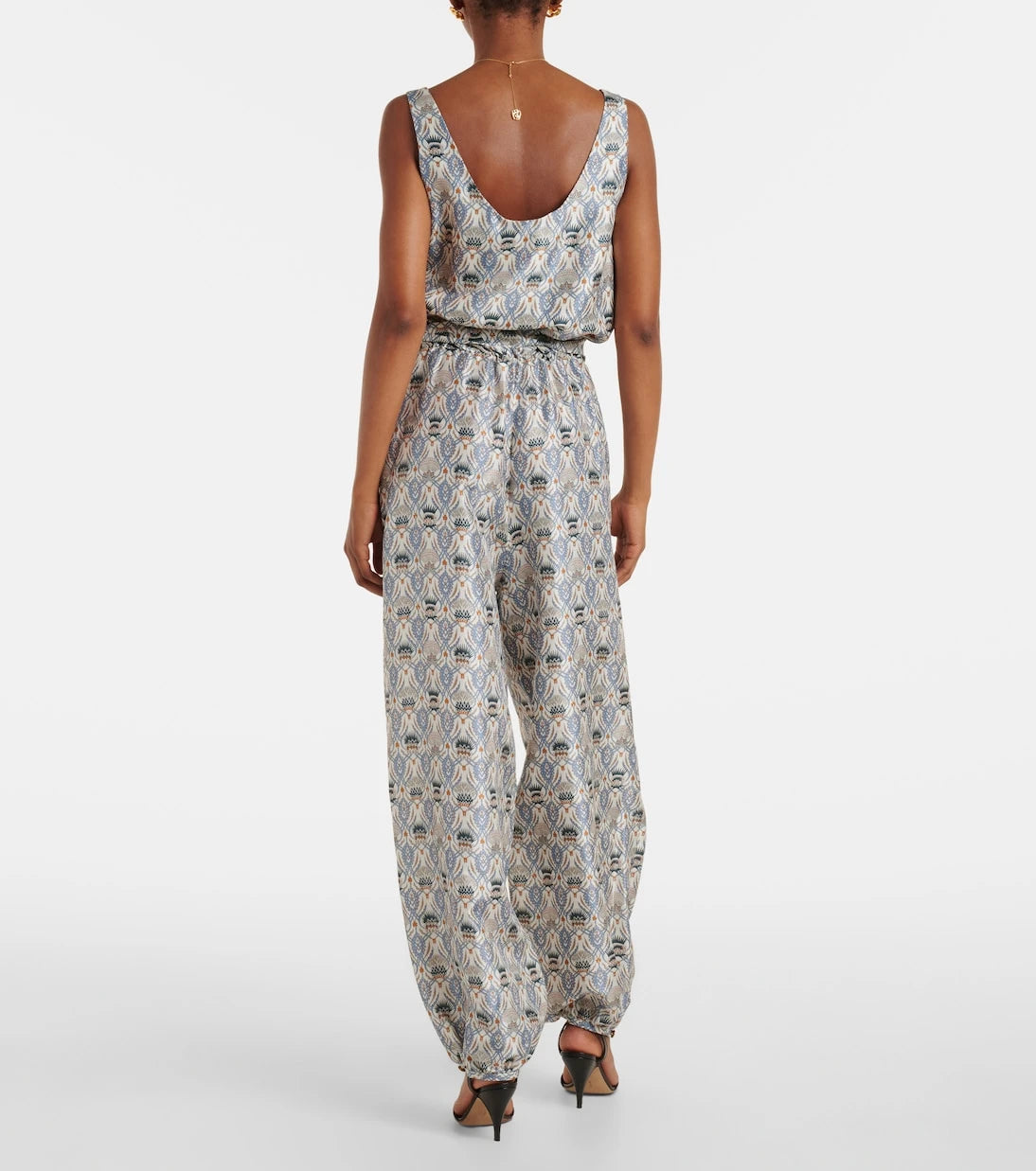 Loro Piana - Nadia printed silk shantung jumpsuit