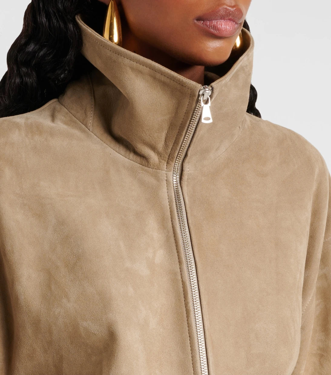 Nour Hammour - Beck suede bomber jacket