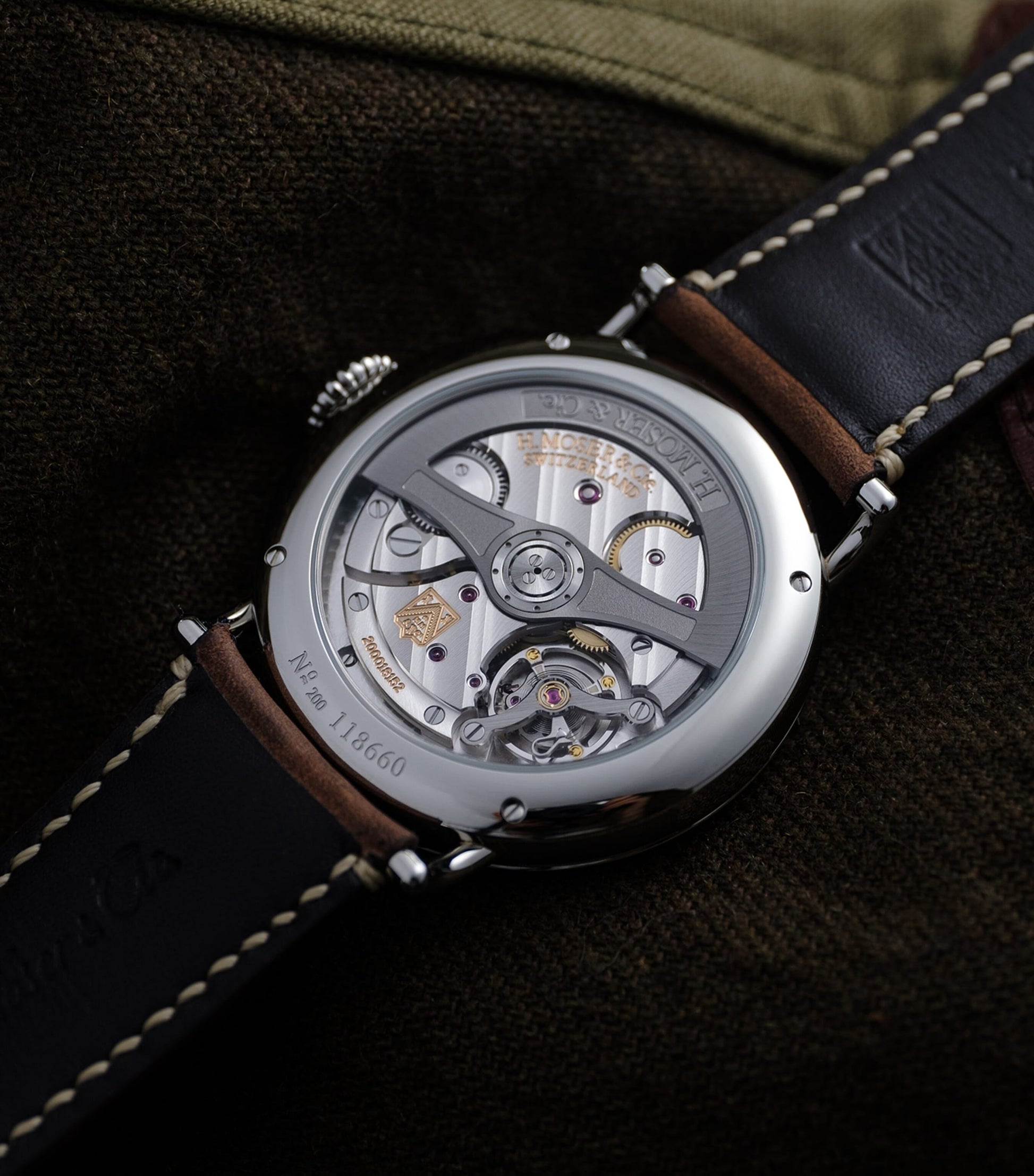 H. Moser & Cie Stainless Steel Heritage Centre Seconds Watch 42mm