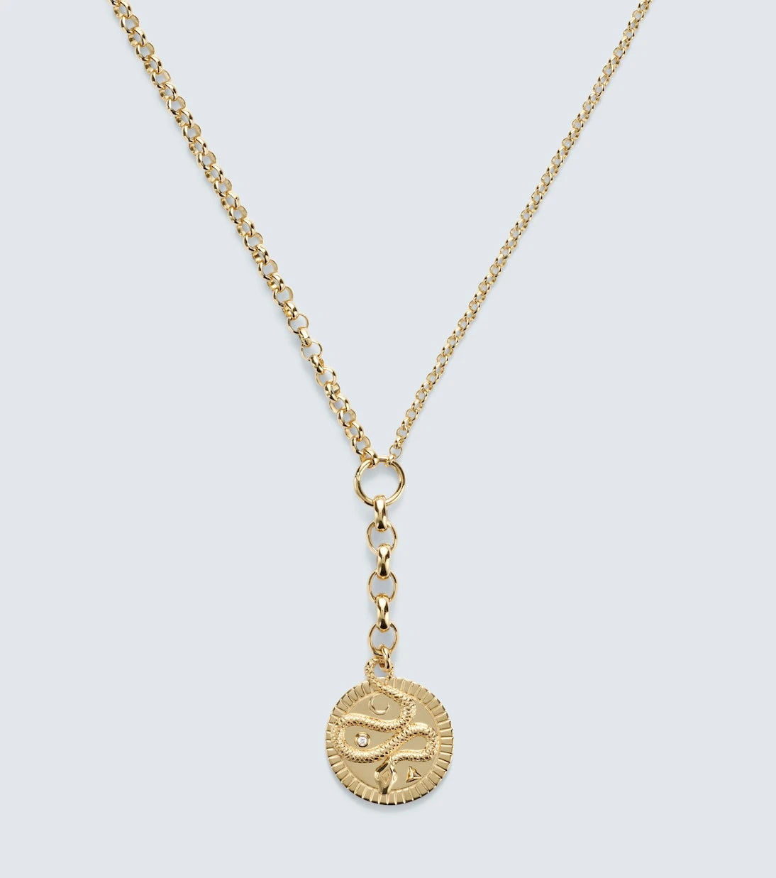 FoundRae - Wholeness Medium 18kt gold pendant necklace with diamond