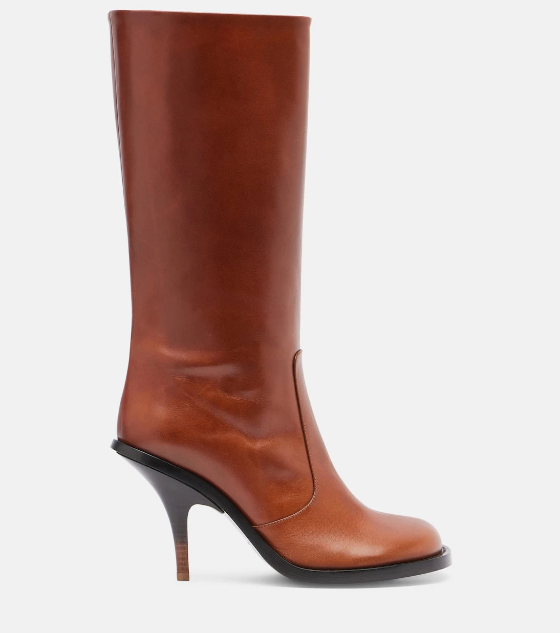Dries Van Noten - 90 leather knee-high boots