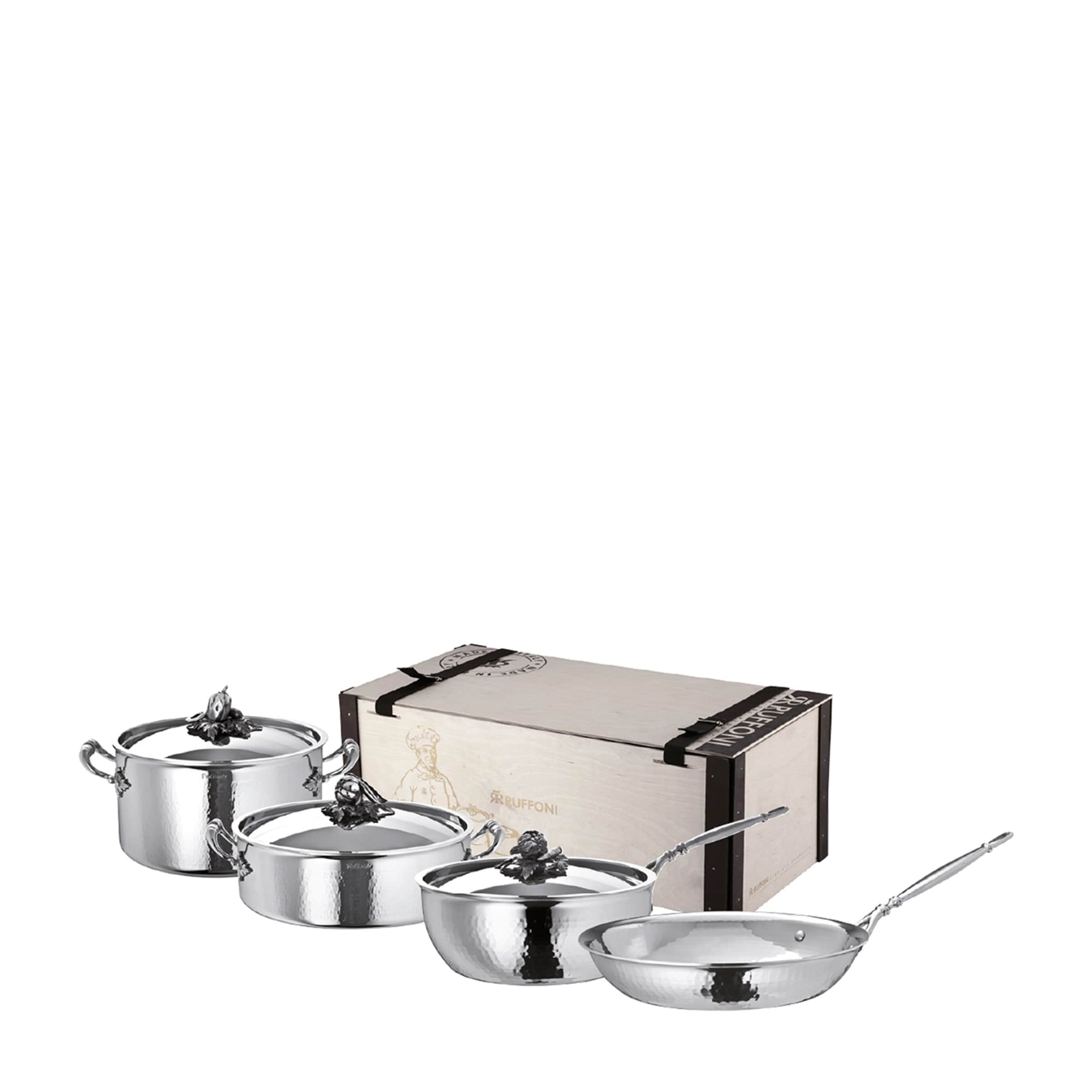 4-Piece Opus Prima Cookware Set STAINLESS STEEL