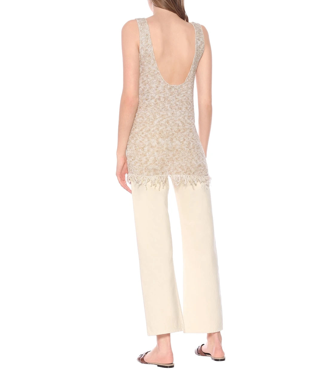 Alanui - Cotton-blend knit tank top