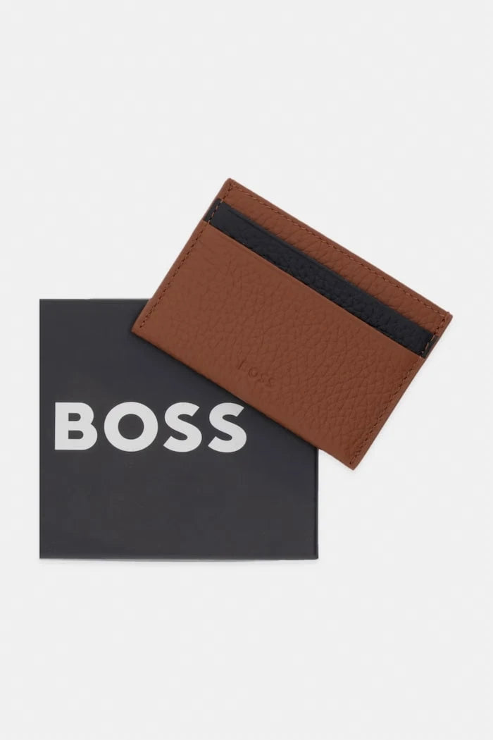 BOSS калъф за карти мъжки от кожа BOSS x Aston Martin