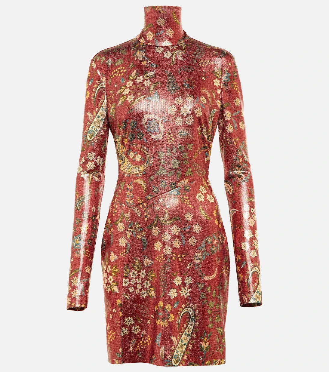 Etro - Paisley high neck minidress
