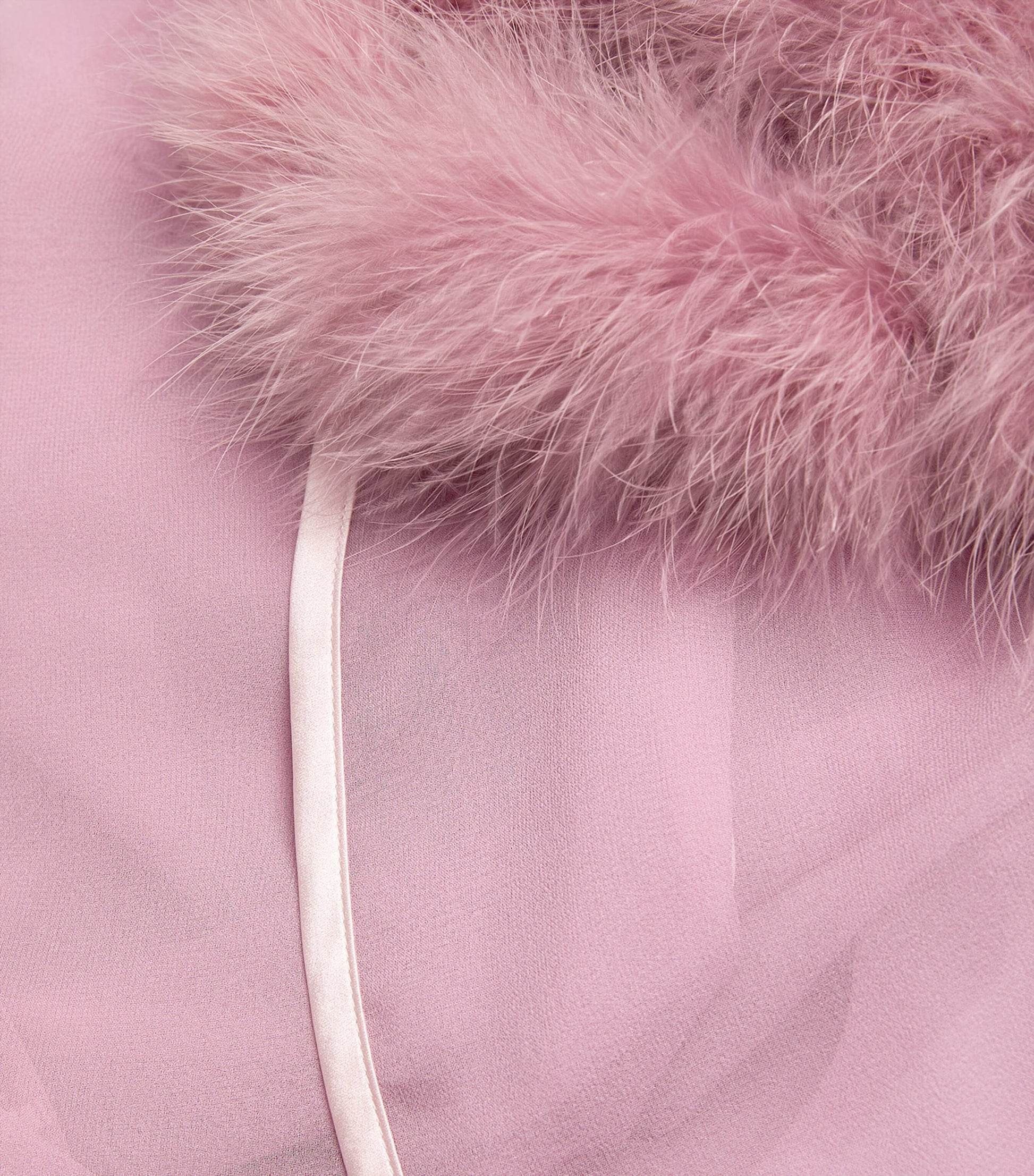 Silk Marabou Feather-Trimmed Diana Robe