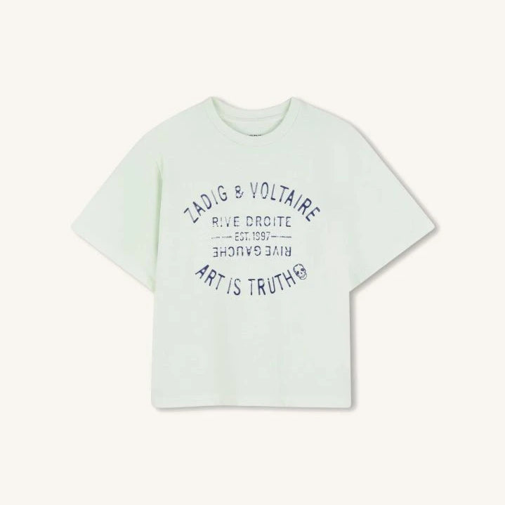 Zadig & Voltaire - Art Is Truth Faded Logo T-shirt | Pale green