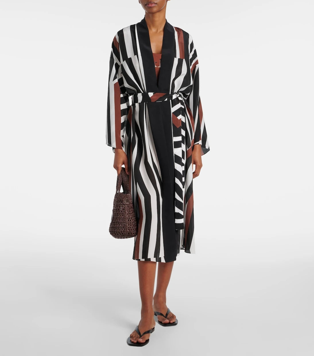Max Mara - Ovatte striped beach cover-up