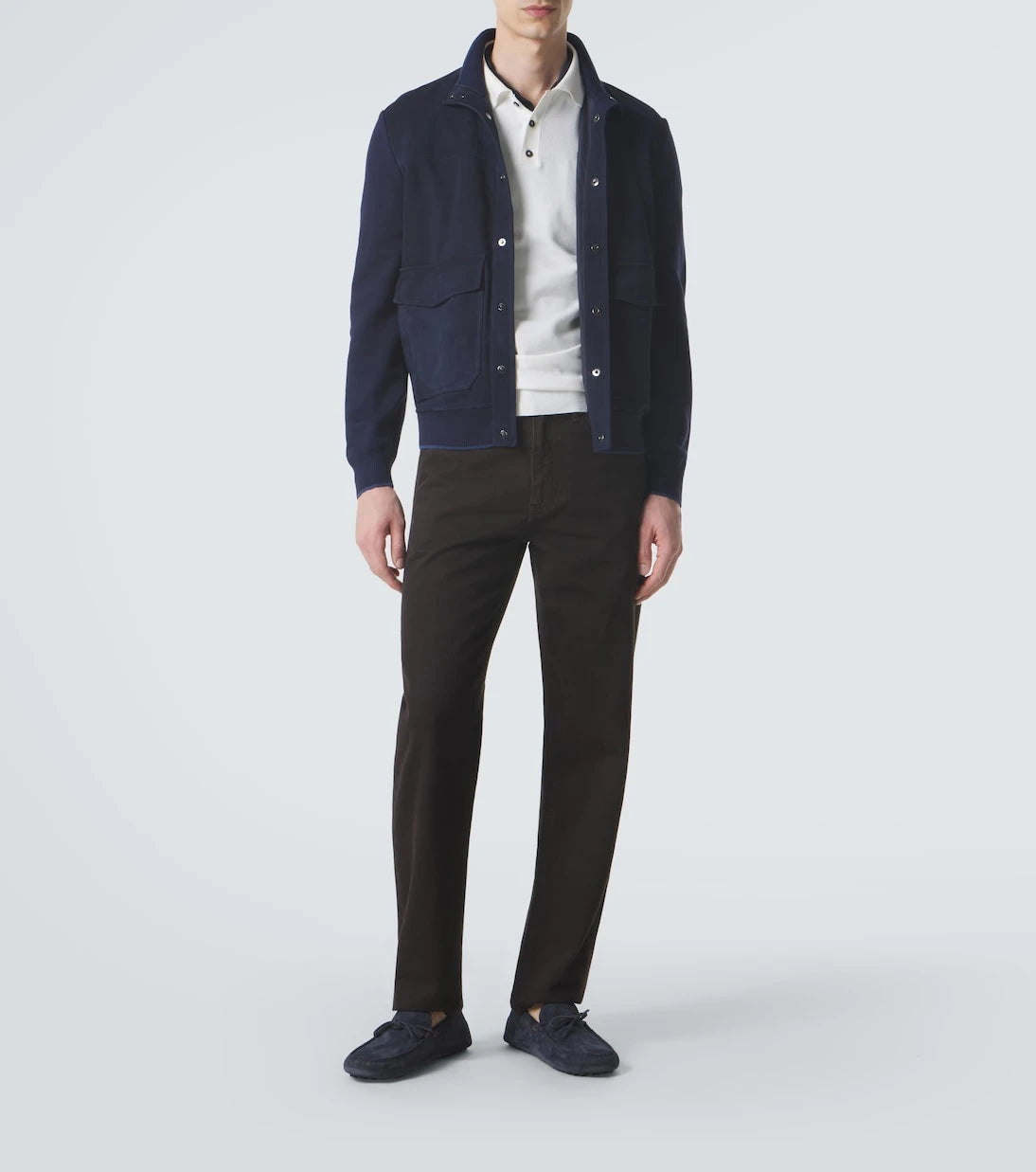 Canali - Suede bomber jacket
