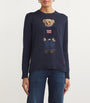 Polo Ralph Lauren Navy Cotton-Linen Polo Bear Sweater