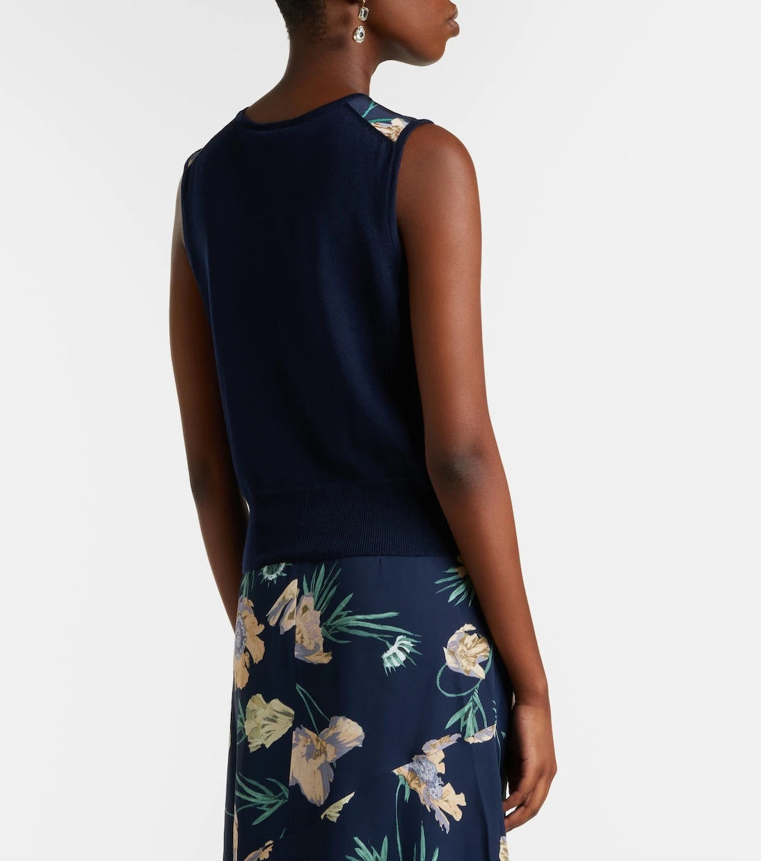 Erdem - Floral wool sweater vest