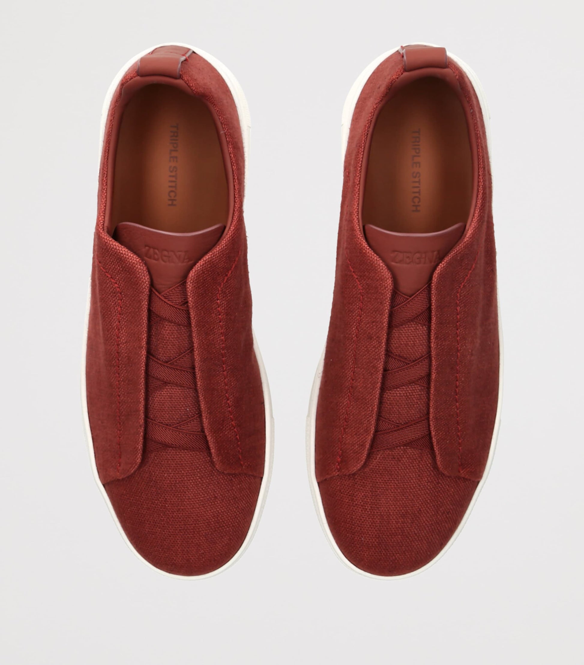 Zegna Cotton-Linen Triple Stitch Sneakers