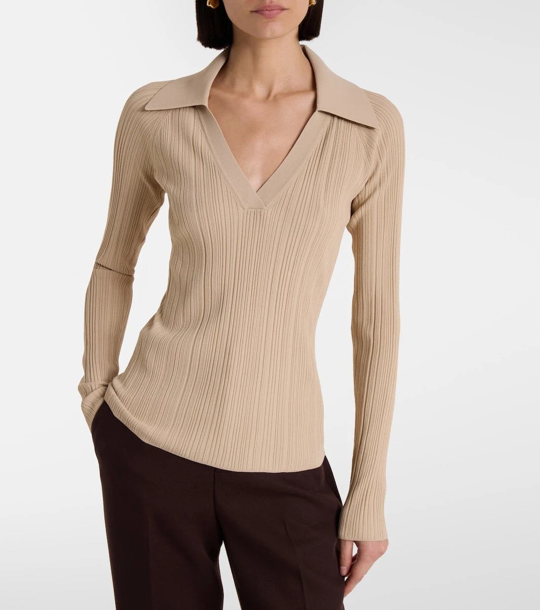 Joseph - Chelia ribbed-knit polo sweater