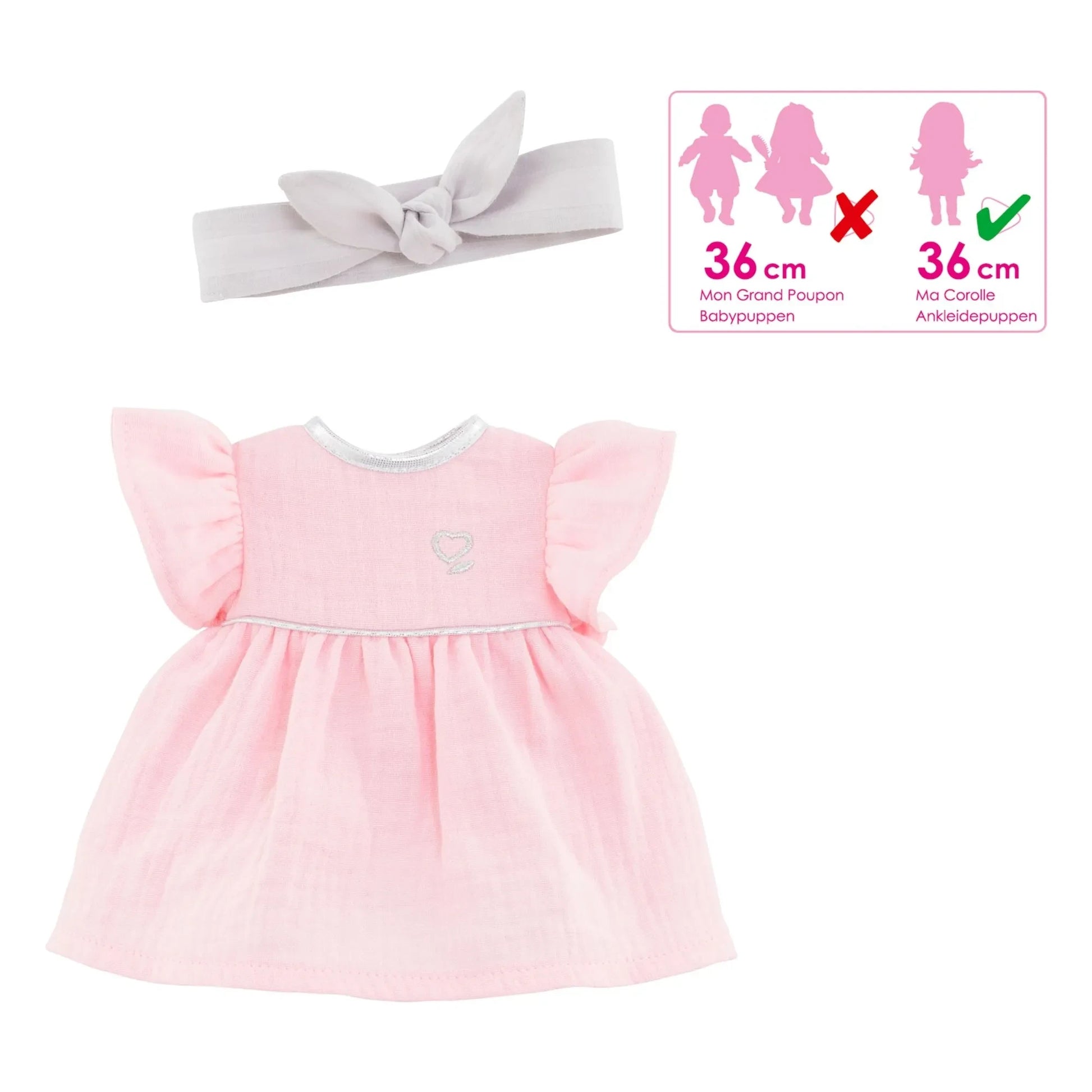 Corolle - Ma Corolle - Dress and headband set | Pink
