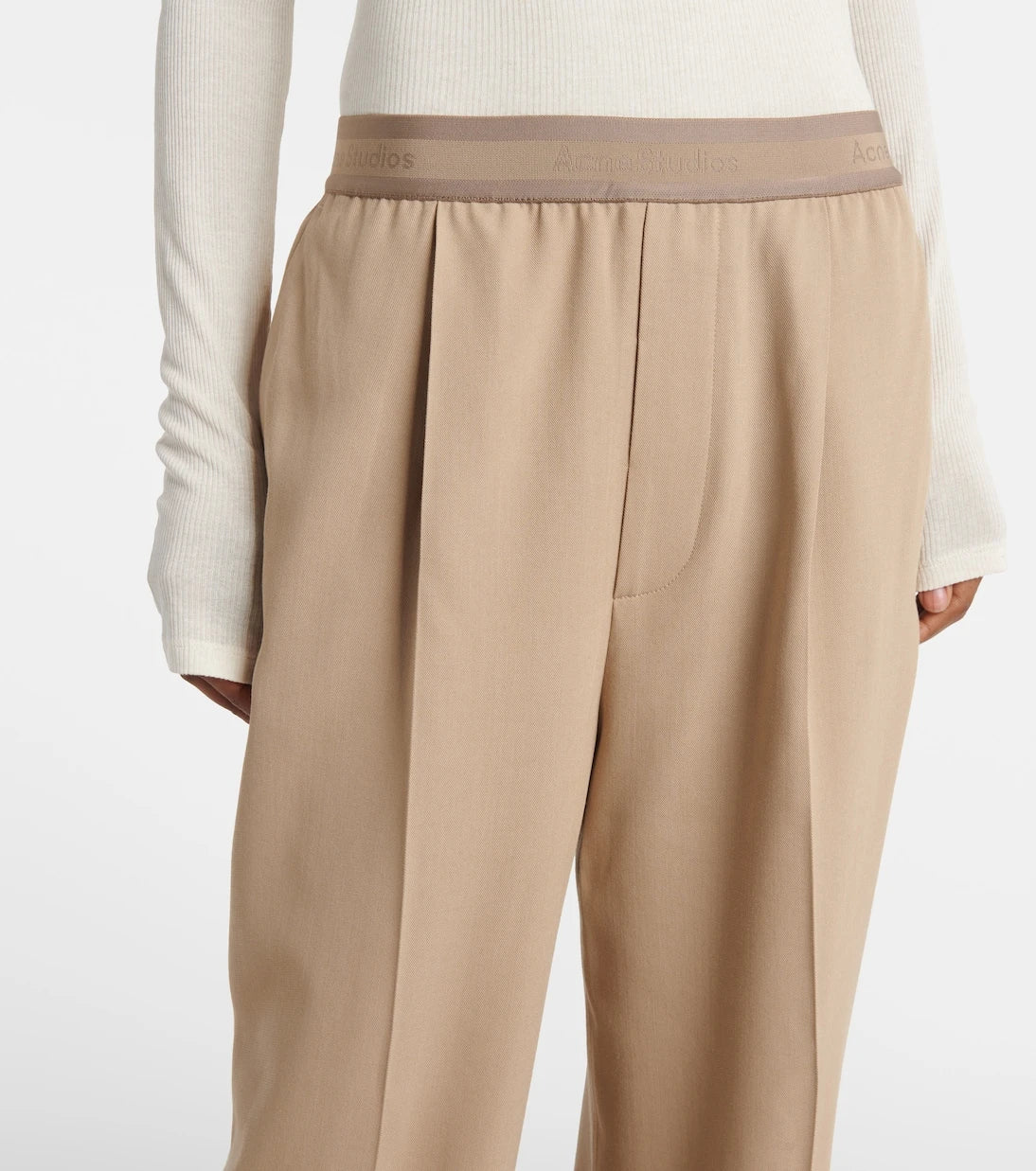 Acne Studios - Logo twill wide-leg pants