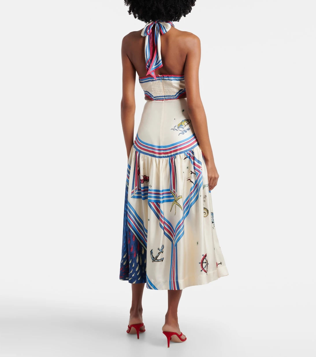 Alémais - Apollo printed silk midi dress