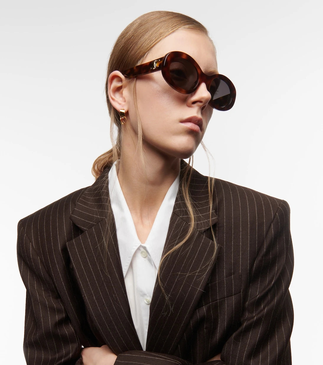 Celine Eyewear - Triomphe 01 oval sunglasses