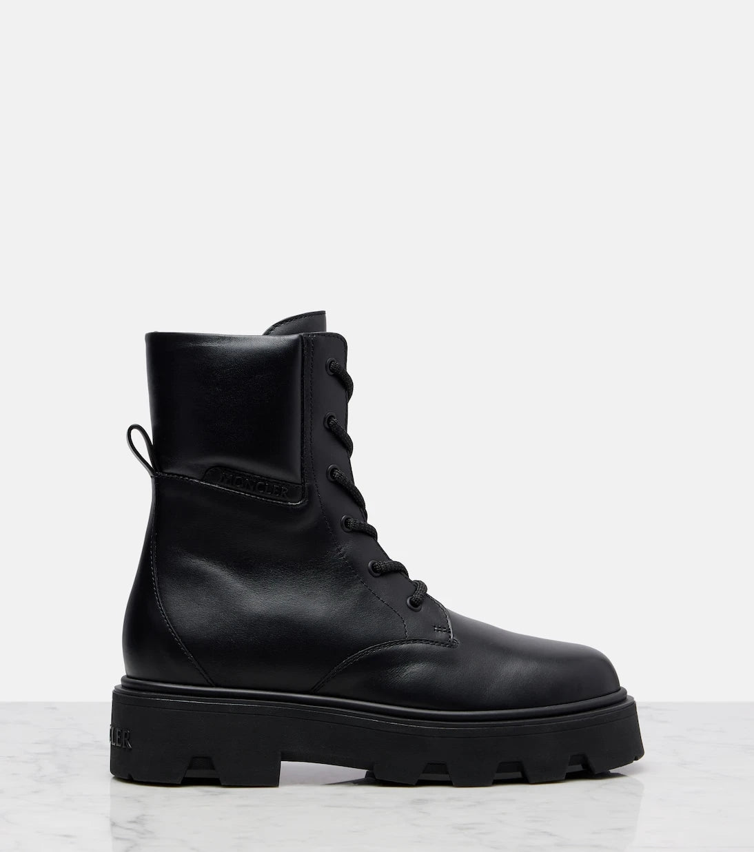 Moncler - Aurea leather combat boots
