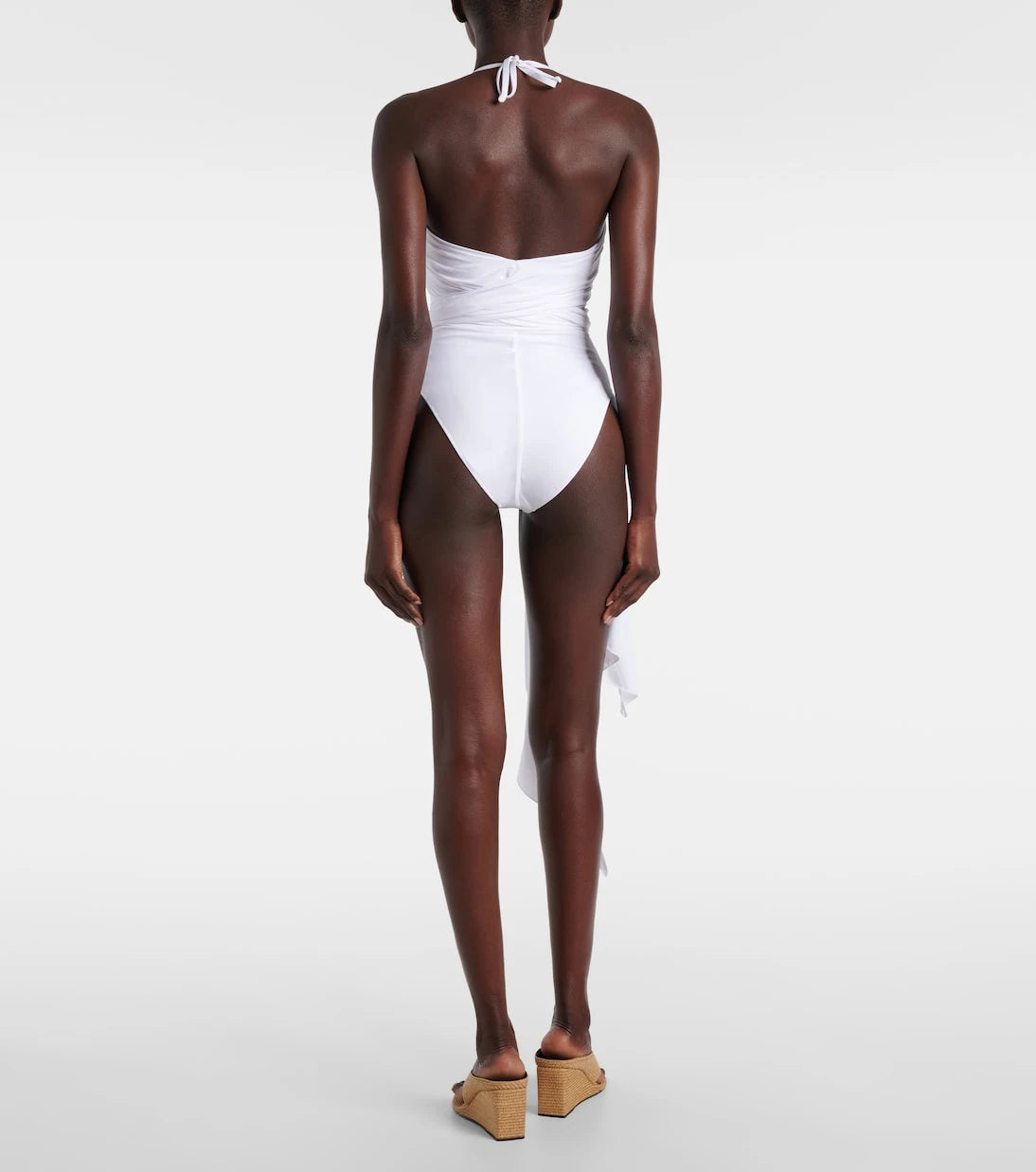 Alaïa - Draped halterneck swimsuit
