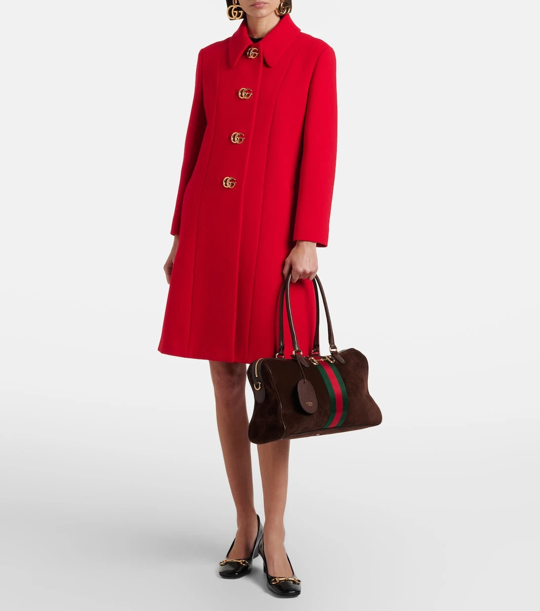 Gucci - Gucci Borsetto Large suede duffel bag