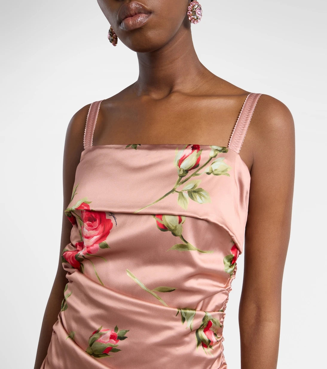 Dolce&Gabbana - Floral satin midi dress