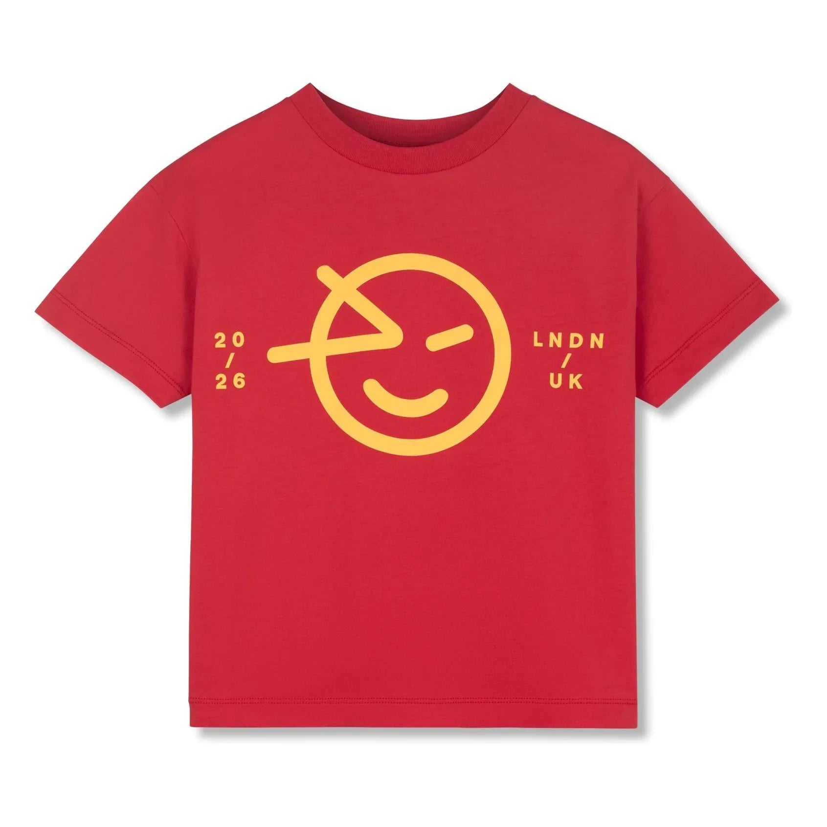 Wynken - Smiley T-shirt Organic cotton | Red