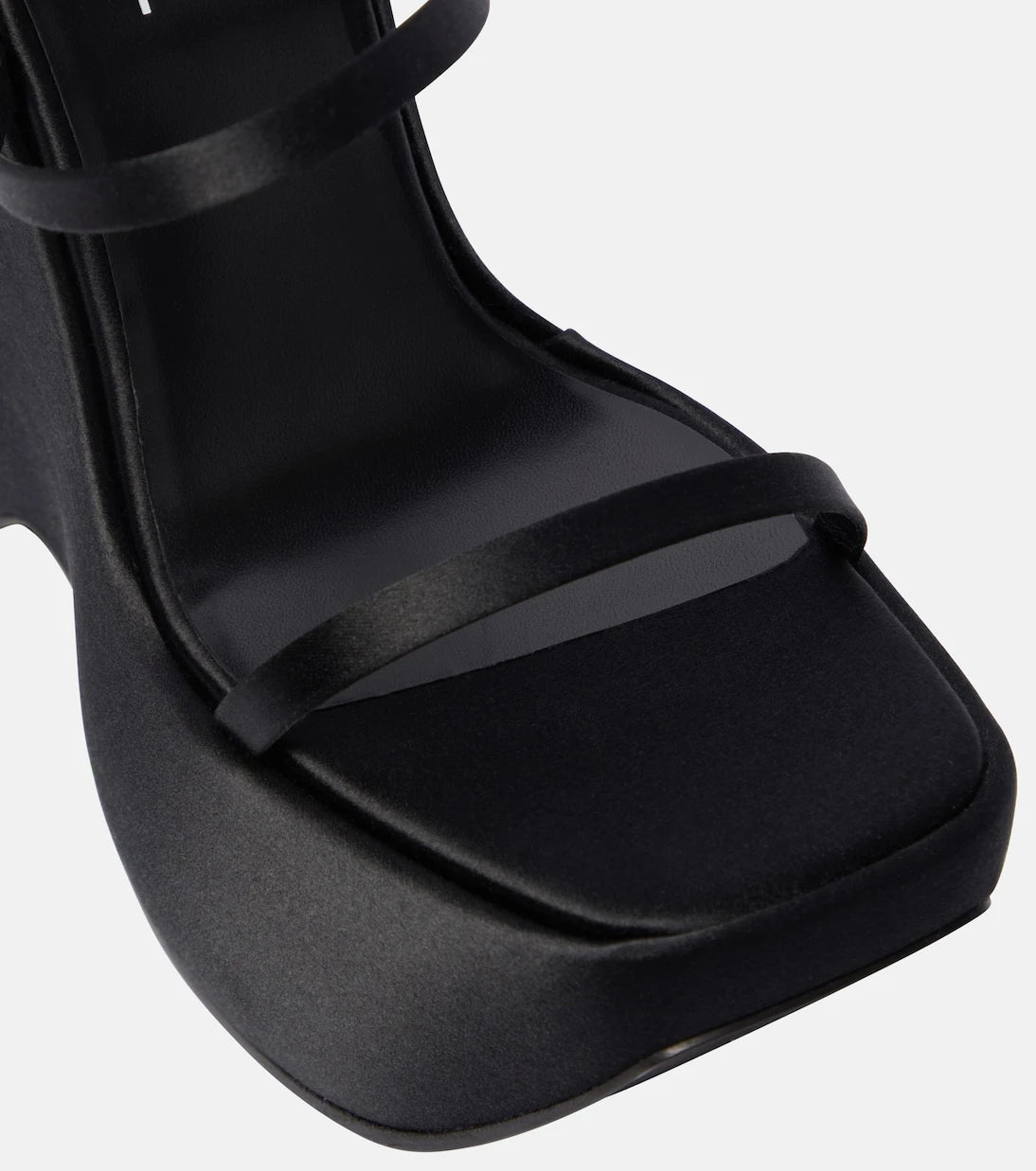 Versace - Triplatform satin platform sandals