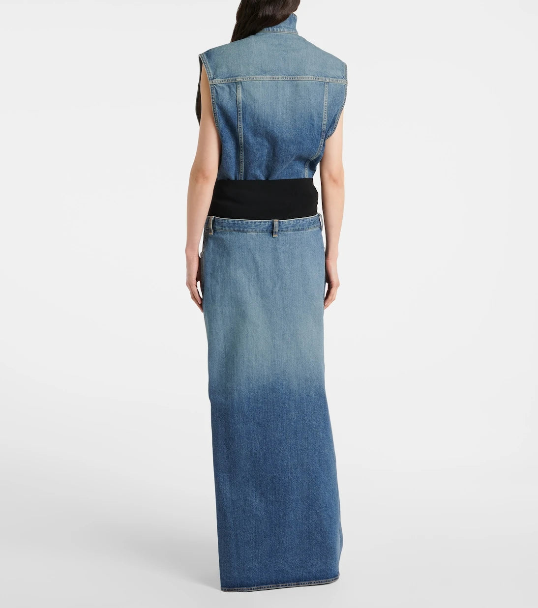 Alaïa - Denim maxi skirt