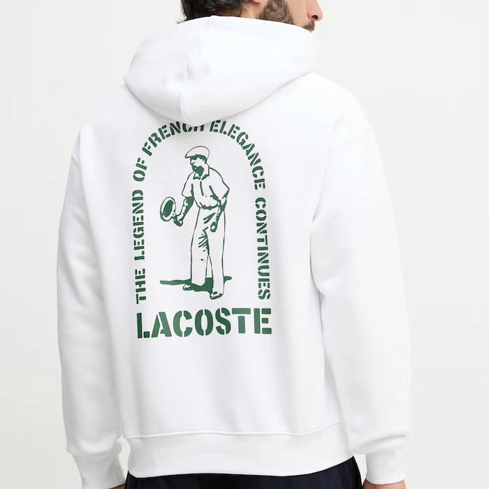 Lacoste суичър с качулка мъжки от памук