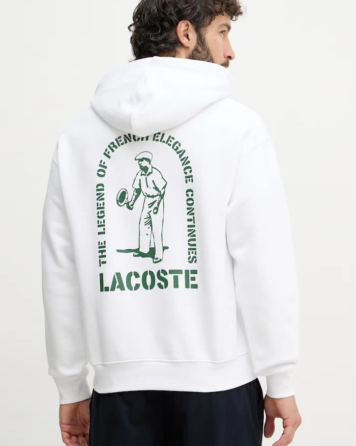 Lacoste erkek pamuklu kapüşonlu sweatshirt